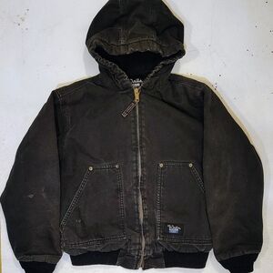 YOUTH Size Large Walls Blizzard Proof Insulated Duck Fabric Hooded Jacket